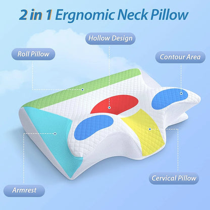 ChillMigraine Neck Pillow | Ergonomic Memory Foam