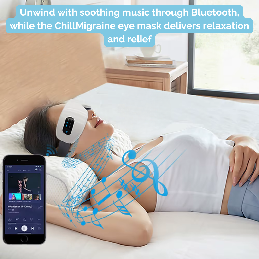 ChillMigraine Eye Mask | Bluetooth Heat & Massage Therapy